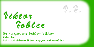 viktor hobler business card